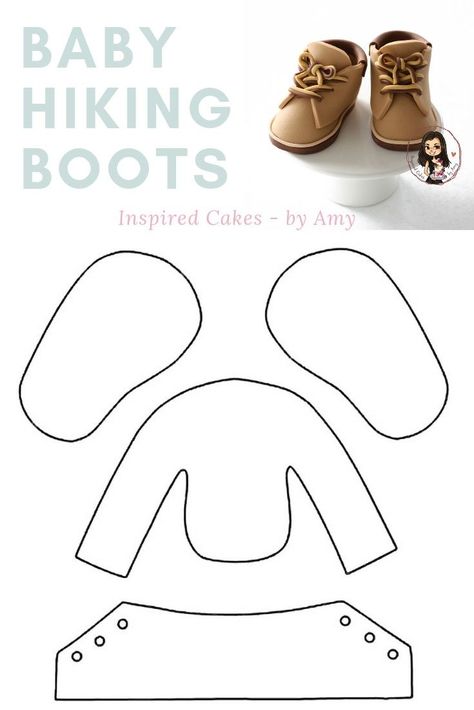 Baby Shoes Diy Pattern, Baby Hiking, Kat Haken, Shoe Template, Doll Shoe Patterns, Baby Shoes Diy, Fondant Baby, Baby Shoes Pattern, Boots Patterns