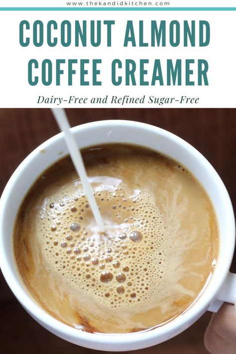 Almond Coffee Creamer, Almond Milk Coffee Creamer, Sugar Free Coffee Creamer, Coconut Milk Creamer, Almond Milk Creamer, Dairy Free Coffee Creamer, Diy Coffee Creamer, Dairy Free Creamer, Almond Coffee