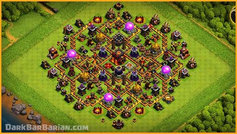 New BEAST TH10 HYBRID/TROPHY[defense] Base 2020!! Town Hall 10 Trophy Base Design - Clash of Clans - Dark BarBarian Clash Of Clans Layout, Clash Of Clans Base, Lightning Spell, Archer Queen, Bedroom Art Painting, Clan Castle, Clash Of Clans Game, Trophy Base, Barbarian King