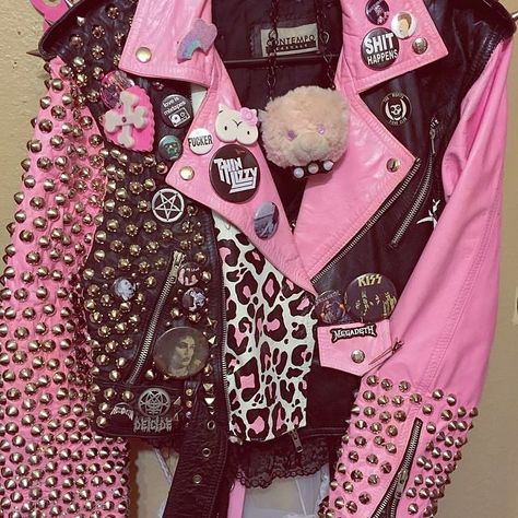 punk | macymarie Punk Aesthetic Men, Pink Punk Aesthetic, Diy Leather Jacket, Pink Punk, Pastel Punk, Aesthetic Men, Goth Subculture, Crust Punk, Battle Jacket