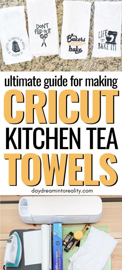 Cricut Kitchen Towels Diy, Things To Cricut Around The House, How To Make Tea Towels With Cricut, Cricut Tea Towels Christmas, Tea Towels Crafts Projects, Kitchen Decor Cricut, Dish Towel Cricut Ideas, Tea Towel Ideas Cricut, Tea Towel Sayings Svg Free