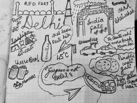 Delhi street doodle art Street Doodle, Delhi Street, Delhi Travel, Cute Easy Drawings, Doodle Art, Diwali, Easy Drawings, Bullet Journal, Doodles