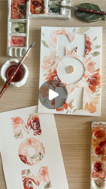 Yen Victore | Watercolor on Instagram: "One painting, two art pieces for our moms. :) Happy mothers’ day to all the incredible mothers out there. Thank you for eveything you do.👑" Cute Cards, Happy Mothers Day, Happy Mothers, Mothers Day, Art Pieces, The Incredibles, Color, Art