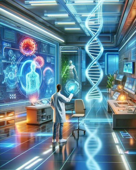 Cyberpunk Lab, Future Laboratory, Futuristic Lab, Sci Fi Laboratory, Biology Videos, Future Technology Concept, Heart Doctor, Laboratory Design, Spaceship Interior