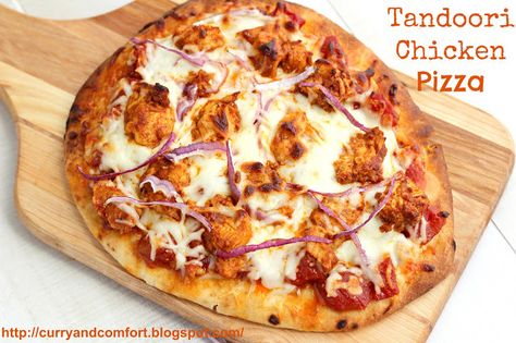 Authentic Tandoori Chicken Recipe, Tandoori Chicken Marinade, Tandoori Pizza, Tandoori Chicken Pizza, Pizza Naan, Grilled Tandoori Chicken, Chicken Greek, Chicken Pita, Naan Pizza