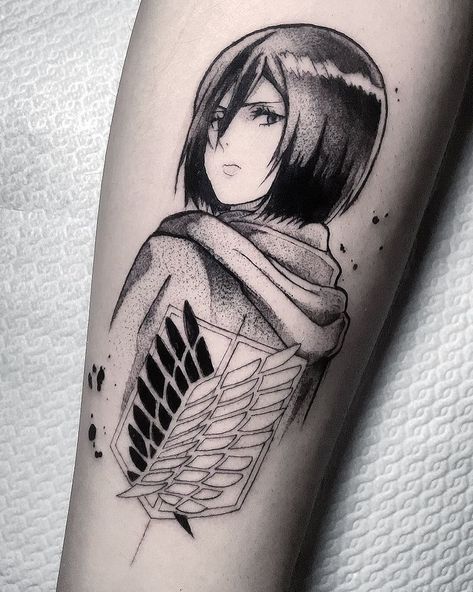 Mikasa Tattoo, Wolverine Tattoo, Attack On Titan Tattoo, Tattoos With Kids Names, Manga Tattoo, Moon Tattoo Designs, Tattoo Transfers, Gothic Tattoo, Anime Tattoos