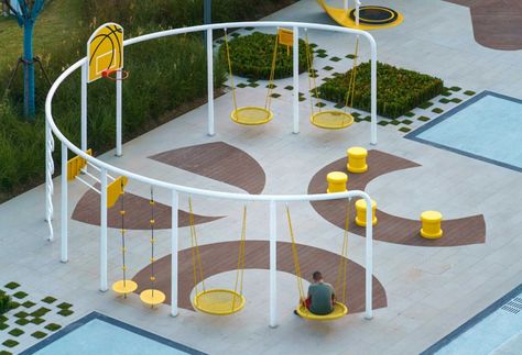 CODED SCAPE - 100architects Playgrounds Architecture, Urban Landscape Design, Public Space Design, Experience Center, Playground Design, Landscape Architecture Design, Urban Furniture, Architecture Design Concept, Parking Design