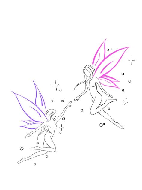 Faerie Tattoos, Faerie Tattoo, Hope Tattoo, Club Tattoo, Single Line Tattoo, Fairy Tattoo Designs, Fairy Drawings, Fantasy Tattoos, Friendship Tattoos