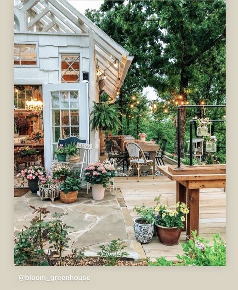 Cottage Greenhouse, Backyard Greenhouse, Greenhouse Gardening, Dream Backyard, Garden Structures, Greenhouses, Farm Gardens, Garden Fence, Autumn Garden