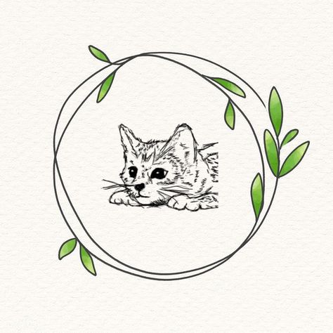 Tabby Cat Tattoo, Cat Outline Tattoo, Cat Tattoo Simple, Cat Outline, Framed Tattoo, Cat Tattoo Designs, Cat Quilt, Cat Tattoo, Animal Illustration