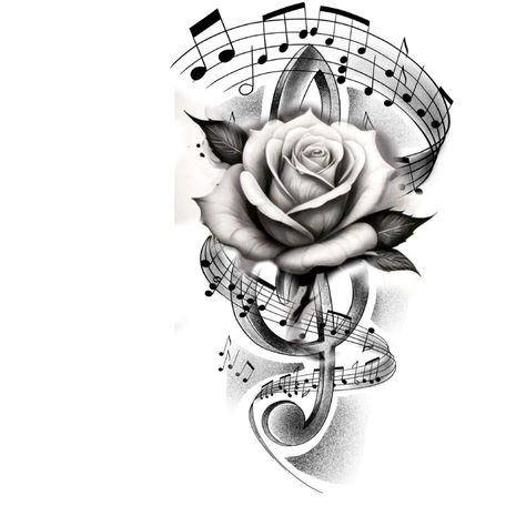 Music Notes With Flowers Tattoo, Notes Tattoo, Music Notes Tattoo, Music Note Tattoo, Note Tattoo, Angel Wings Tattoo, Flowers Tattoo, Wings Tattoo, Graphic Wallpaper