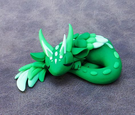 Green Angel Dragon by DragonsAndBeasties on Etsy Dragons And Beasties, Angel Dragon, Polymer Clay Dragons, Green Angel, Clay Dragons, Polymer Clay Dragon, Clay Dragon, Polymer Clay Figures, How To Make Clay