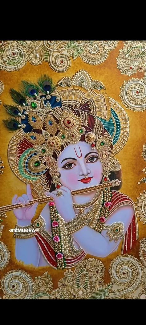 Radha Krishna Modern Art, Indian Traditional Paintings, Canvas Art Painting Acrylic, Modern Art Canvas Painting, 3d Art Drawing, Beautiful Art Paintings, Goddess Artwork, Tanjore Painting, Abstract Art Painting Diy