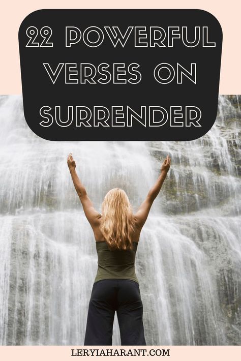 Whether you have been a Christian for five days or fifty years, living a life in full surrender to God is a daily, sometimes moment by moment, intentional choice. Walking faithfully surrendered to God's will for our lives is an all out STRUGGLE because we love to be in control. The bible is clear. Here are some powerful scripture verses on spiritual surrendering to God and His will for our lives. Surrender Word Of The Year, Surrender Scripture, Spiritual Surrender, Surrendering To God, Prayer Ideas, Moment By Moment, Prayer Bible, Surrender To God, Caregiver Support