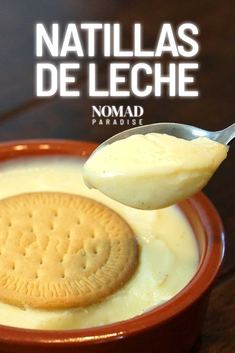 Spanish Custard (Natillas de Leche) Recipe Spanish Magdalena Recipe, Mexican Pudding Recipes, Natilla Recipe Cuban, Cuban Natilla Recipe, Spanish Dishes Recipes, Natillas Recipe, Mexican Pudding, Spanish Sweets, Cuban Meals