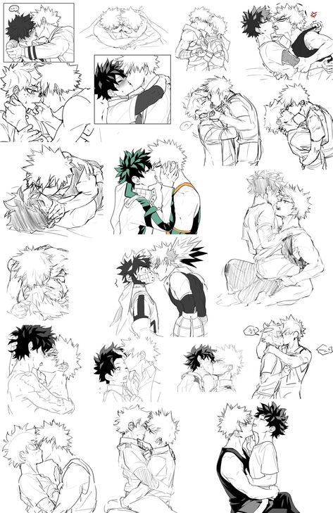 Bkdk Lemon, Bkdk Fanart Spicy Love Heat, Cute Bkdk, Bakugou Sketch, Baku X Deku, Bakudeku Mpreg Birth, Bkdk Cute, Baku Deku, Thing To Draw