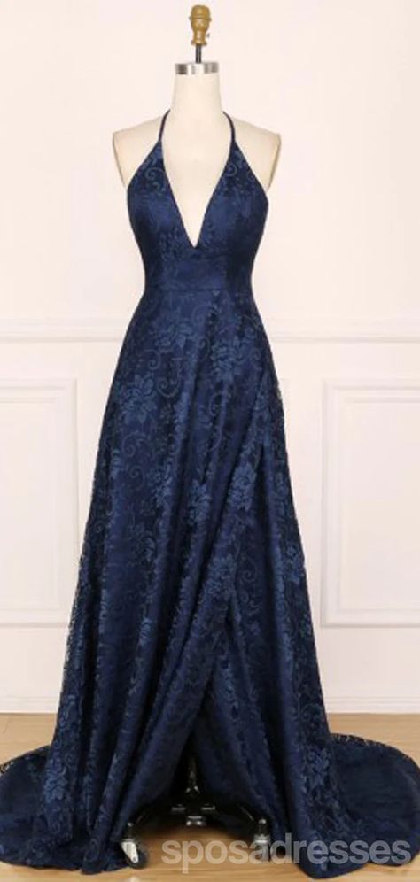 Dark Blue Prom Dresses, Dark Blue Prom Dress, Navy Blue Prom Dress, Prom Dresses Cheap, Navy Prom Dresses, Halter Prom Dresses, V Neck Prom Dresses, Blue Wedding Dresses, Prom Dress Inspiration