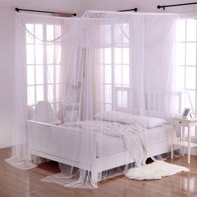 4 Poster Bed Canopy, 4 Post Bed, Boho Canopy, Canopy Ideas, Post Bed, Stylish Bedroom Design, White Bed, Bed Canopy, Poster Bed