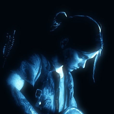 Ellie Pfp, Tlou2 Ellie, Playlist Covers Photos, The Last Of Us2, Blue Game, Blue Filter, Ellie Williams, I Love My Girlfriend, Blue Aesthetic