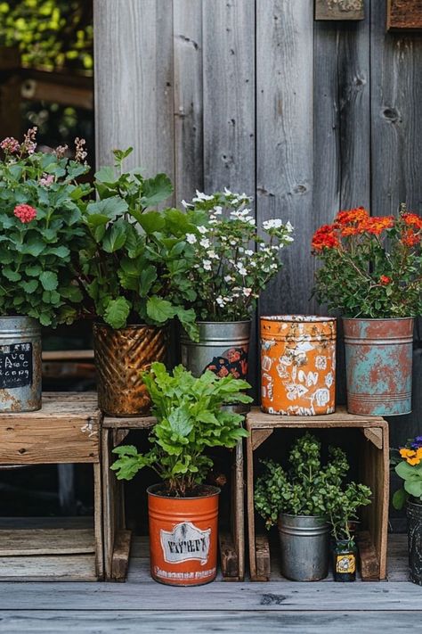 Create unique garden planters from upcycled materials for a sustainable outdoor space! #UpcycledGardening #DIYPlanters #EcoFriendlyDecor Diy Planters Indoor Creative, Diy Garden Planters, Diy Planter Boxes, Diy Planters Indoor, Planters Indoor, Diy Planter, Eco Friendly Decor, Grow Plants, Reducing Waste