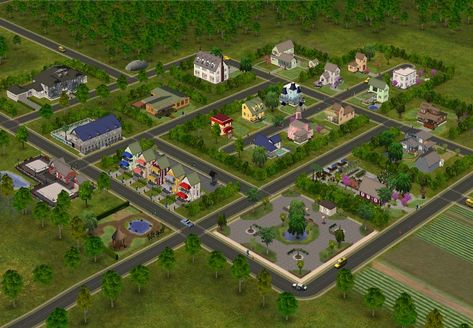 Mod The Sims - -West Weasels- A Cozy and Quaint Full Neighborhood Sims 2 Neighborhood Download, Sims 2 Neighborhood, Sims 2 House, Ts2 Cc, Sims Wallpaper, Terrain Map, The Sims 2, Los Sims, Sims 1