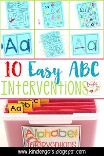 10 Easy Alphabet Intervention Activities and How To Organize Them! Preschool Alphabet Book, Intervention Activities, Preschool Skills, Beginning Of Kindergarten, Fun Learning Games, Kindergarten Letters, Alphabet Recognition, Learn The Alphabet, Abc Activities