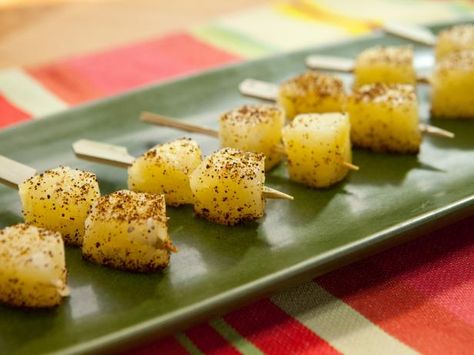 Meatballs With Spaghetti, Spiced Pineapple, Chicken With Basil, Pineapple Recipe, The Kitchen Food Network, Gooey Cake, Pecorino Romano, Canned Tuna, Rob Roy