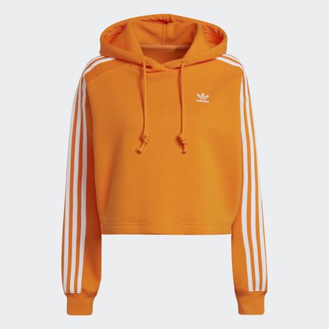 adidas Adicolor Classics Cropped Hoodie - Orange | women lifestyle | adidas US Adidas Adicolor, Adidas Originals Mens, Adidas Hoodie, Adidas Online, Womens Clothing Sizes, Dream Clothes, Cropped Hoodie, Adidas Women, Boy's Clothing