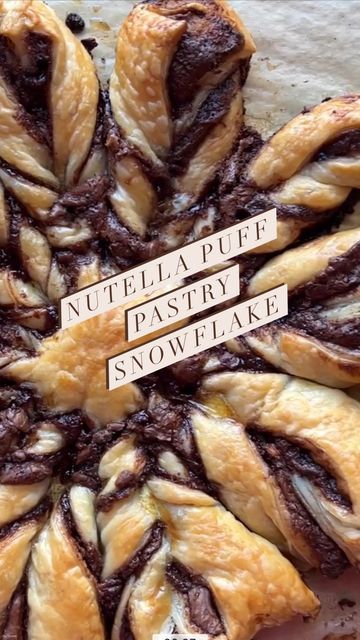 556K views · 22K likes | Diane Morrisey on Instagram: "This super simple pastry is the easiest and most impactful thing you’ll make this Holiday season ❄️ . . . Nutella Puff Pastry Snowflake . . 2 sheets puff pastry - thawed and cut into 9” rounds 1/2 cup Nutella Zest of one orange Egg wash (1 egg beaten with 1 tbls water) Powdered sugar - for dusting Preheat oven to 375F. Line a baking sheet with parchment paper. Place the first round of puff pastry onto the baking sheet. Carefully spread the Nutella over top, leaving a 1/4” rim around the outside uncovered. Zest the orange over top. Place the second round of puff pastry over top, press gently to seal. Mark the center of the circle with a small round cookie cutter. Using a pizza cutter or a knife, cut the circle into fourths, leaving Puff Pastry Snowflake, Puff Pastry Sticks, Nutella Pastry, Nutella Puff Pastry, Xmas Goodies, Christmas Eats, Christmas Pastries, Pastry Design, Nutella Desserts