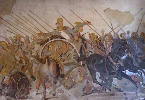 Mosaic of the Battle of Issus from the House of the Faun i… | Flickr Opus Vermiculatum, Alexander The Great Statue, Battle Of Issus, Darius Iii, Roman Painting, Roman Mosaic, Persian Empire, Mosaic Artwork, Roman Art