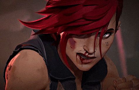 Vi Arcane Gif, Vi Arcane Fanart, Arcane Gif, Vi Cosplay, Photo Manga, Vi Arcane, Vi League Of Legends, Jinx League Of Legends, Strong Feelings