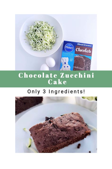 What?!? Cake and vegetables? Prepare this effortless 3 Ingredient Chocolate Zucchini Cake using a chocolate cake box mix. This recipe serves as a clever way to incorporate some extra vegetables into your diet. Surprisingly, the two cups of shredded zucchini in the chocolate cake go completely unnoticed, as they neither alter the texture nor affect the flavor. This delightful creation presents an excellent opportunity to utilize the surplus zucchini from your garden. Zuchinni Chocolate Cake, Chocolate Zucchini Cupcakes, Chocolate Zucchini Cake Recipe, Vegetarian Chocolate Cake, Chocolate Box Cake, Zucchini Cakes Recipe, Cake Mix Muffins, Box Cake Recipes, Chocolate Zucchini Muffins