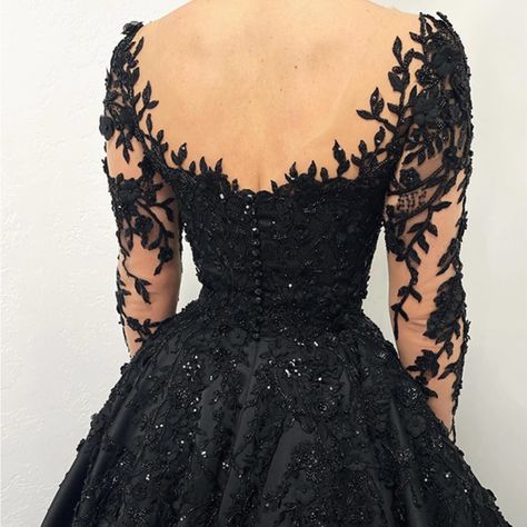 Only Tried It On. Never Worn. It’s A Little Too Tight And The Train Is Too Long For My Liking. It’s A Size 16. Black Corset Wedding Dresses, Pastel Goth Wedding Dresses, Red And Black Gothic Wedding Dress, Black Sparkly Wedding Dress, Black Wedding Gowns Long Sleeve, Black Wedding Gowns The Bride, Long Sleeve Black Wedding Dress, Black Wedding Dress With Sleeves, Black And Rose Gold Dress