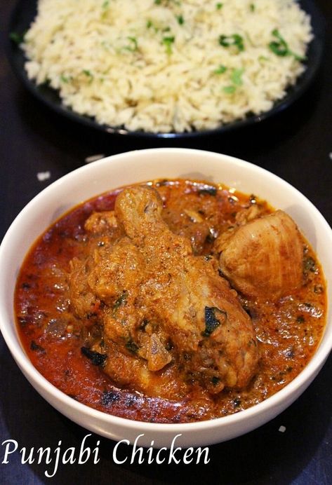 Chicken Leg Curry, Tandoori Chicken In Oven, Curry Gravy Recipe, Punjabi Chicken Curry, Punjabi Chicken, Chicken Recipes Indian, Nonveg Recipes, Methi Chicken, Punjabi Recipes