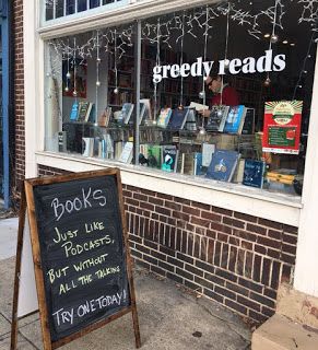 Mystery Fanfare: BOOKSTORE SIGN OF THE DAY Bookstore Chalkboard, Bookstore Sign, Bookstore Signs, Bookshelf Quilt, Bookstore Ideas, Horse Wagon, Library Signs, Den Ideas, Library Display