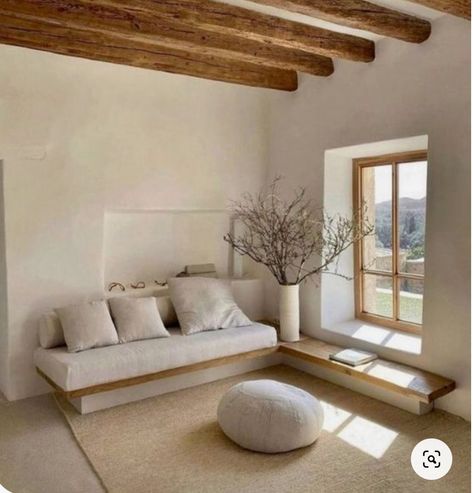 Mediterranean Living, Dream Home Design, 인테리어 디자인, House Inspiration, Vacation Spots, Home Living Room, Home Deco, Living Room Designs, Beams