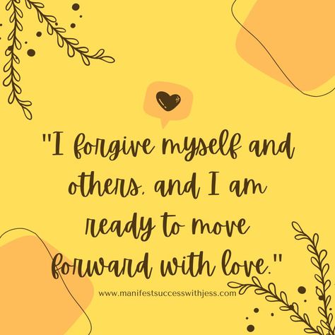 Ready to forgive and move on? Affirm, 'I forgive myself and others, and I am ready to move forward with love.' Embrace forgiveness and open your heart. 💫💖 Like, share, follow, or check the link in bio for more transformative affirmations! #Forgiveness #EmotionalHealing #Manifestation #PositiveAffirmations #SelfImprovement #PersonalGrowth #MentalHealth #TraumaRecovery #InnerPeace #PositiveThinking #Mindfulness #SelfCare #Empowerment #SelfLove #SpiritualGrowth #Resilience #OvercomingTrauma #Tra... Forgiveness Affirmations, Forgive Myself, Open Your Heart, To Forgive, Emotional Wellbeing, Inner Healing, I Am Ready, To Move Forward, Self Acceptance