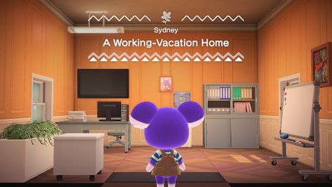 #acnh #workingfromhome #Sydney A Working Vacation Home Acnh, Gaming Chair, Sydney, Vacation Home, Working From Home, Animal Crossing, Home Decor Decals, Furniture, Home Decor