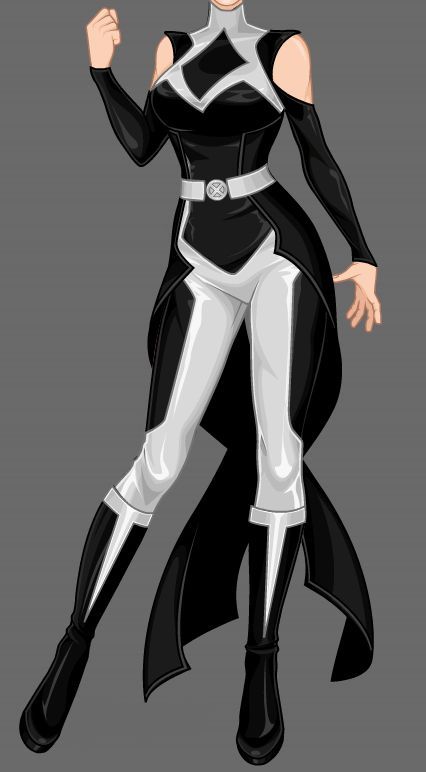 Black And White Superhero Suit, White Superhero Suit, Superhero Outfits Design, Superhero Costumes Female, Superhero Suits, Villain Costumes, Warrior Outfit, Super Hero Outfits, Clothing Design Sketches