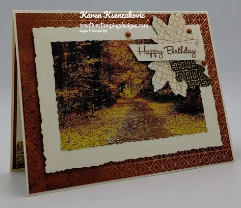 Autumn Birthday Fall Cards Handmade, Autumn Birthday, Leaf Cards, Fall Birthday, Thanksgiving Cards, Stamping Up Cards, Winter Cards, Fall Cards, Holiday Catalog