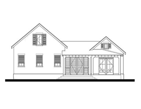 Elevation Morton Building Homes, Allison Ramsey House Plans Cottages, Morton Building, Shotgun House, Upstairs Bedroom, Little House, Smart Home, Vacation Home, My Dream Home