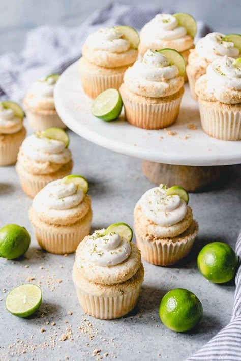 Key Lime Frosting, Lime Buttercream Frosting, Key Lime Buttercream, Key Lime Pie Cupcakes, Lime Frosting, Lime Buttercream, Key Lime Cupcakes, Cupcakes From Scratch, Key Lime Desserts