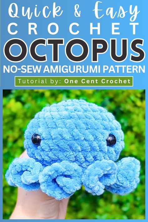 Crochet Octopus Tutorial Crochet No Sew Octopus Free Pattern, Crochet Tentacles Free Pattern, Crochet Squishies, Octopus Crochet Pattern Free, Plushie Ideas, Octopus Amigurumi, No Sew Crochet, Octopus Crochet Pattern, Popular Crochet