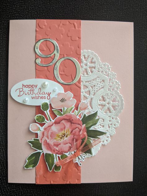 90th Birthday Card Ideas, 90th Birthday Cards Handmade Female, Birthday Cards Handmade Female, 90th Birthday Card, 90th Birthday Cards, Old Birthday Cards, 95 Birthday, Happy 90th Birthday, Birthday Cards For Mom