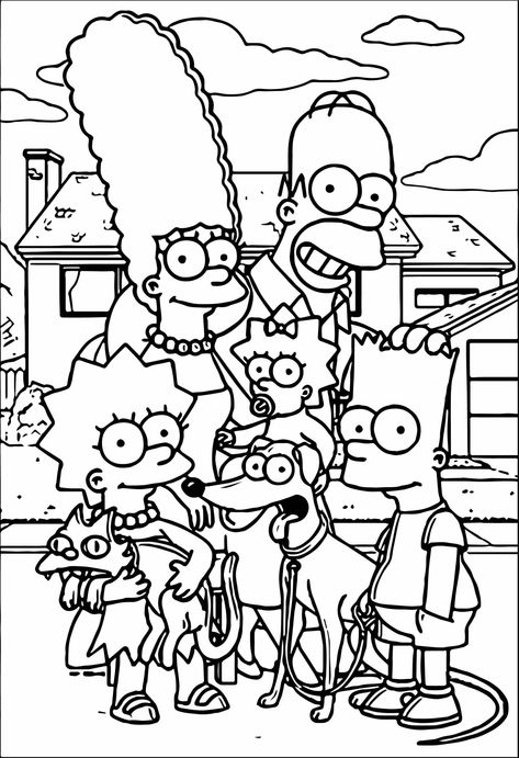 simpsons coloring pages, this pic u can find from Cartoon Coloring Pages blogs #coloring #coloringpages #printable Modele Zentangle, Simpsons Drawings, Family Coloring Pages, Bobbie Goods, Cartoon Coloring, Unique Coloring Pages, Family Coloring, Cartoon Coloring Pages, Cool Coloring Pages