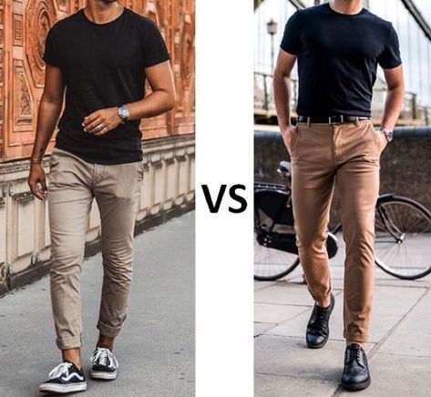 Dark Khaki Pants Outfit Men, Dark Brown Pants Outfit Men, Khaki Trousers Men, Black Boots Outfit Men, Brown Pants Outfit Men, Tan Pants Men, Khaki Pants Outfit Men, Dark Khaki Pants, Black Tshirt Outfit