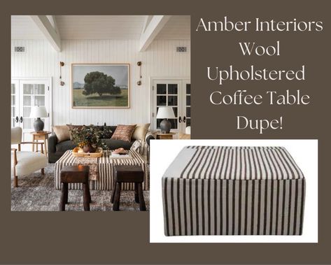 Large Upholstered Ottoman, Striped Ottoman Coffee Table, Upholstered Ottoman Coffee Table, Upholstered Coffee Table, Coffee Table Or Ottoman, Coffee Table Arrangements, Upholstered Coffee Tables, Fabric Bench, Ottoman Coffee