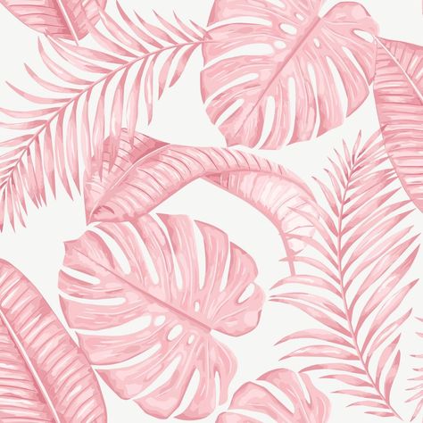 Skinnydip Dominica Tropical Leaf Wallpaper Pink / White Muriva 180522 Tropical Leaf Wallpaper, Pink Wallpaper Laptop, California Wallpaper, Pink And White Background, Palm Leaf Wallpaper, Wallpaper Pink And White, Pink Wallpaper Backgrounds, Wallpaper Uk, Embossed Wallpaper