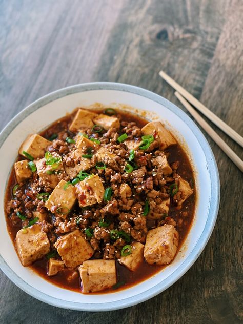 Pork Tofu Watercress Recipe, Pork Tofu Recipe Hawaiian, Mabo Tofu Recipe, Mabo Tofu, Mapu Tofu, Mapo Tofu Recipe Japanese, Spicy Mapo Tofu, Mapo Tofu Recipe, Twice Cooked Pork