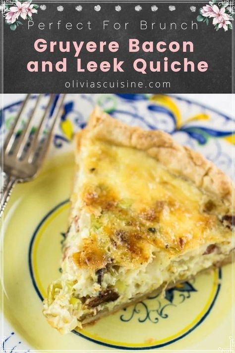 Bacon Quiche Recipe, Leek Tart, Leek Quiche, Goat Cheese Quiche, Cheese Quiche Recipe, Delicious Quiche, Goat Cheese Tart, Bacon Quiche, Cheese Quiche